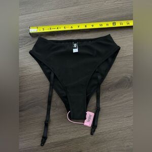 Forplay High-Waisted High-Cut Panties with Attached Garters size XS/S